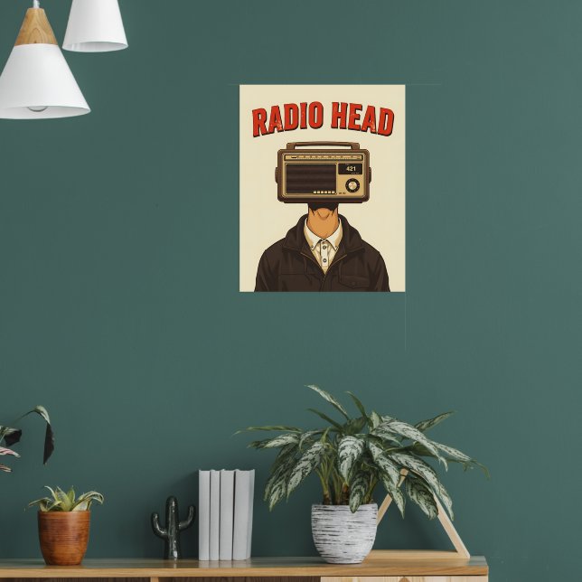 RADIO HEAD – Vintage Surreal Retro Affisch  (Vardagsrum 1)