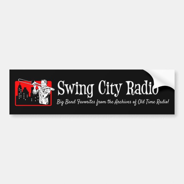 Radio i swing City - stötfångare Bildekal (Framsidan)