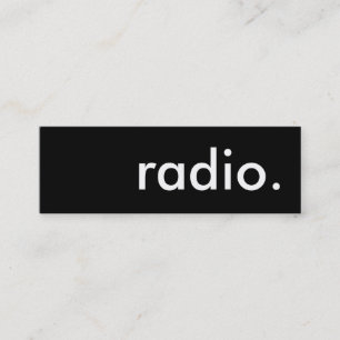 radio. mini visitkort