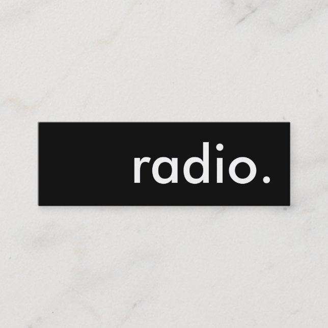 radio. mini visitkort (Framsida)