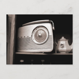 Radio och Tekanna Vykort