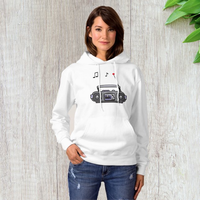 Radio Play Music Womens Hoodie T Shirt (Skapare uppladdad)