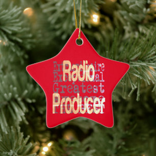 Radio Producer Extraordinaire Julgransprydnad Keramik