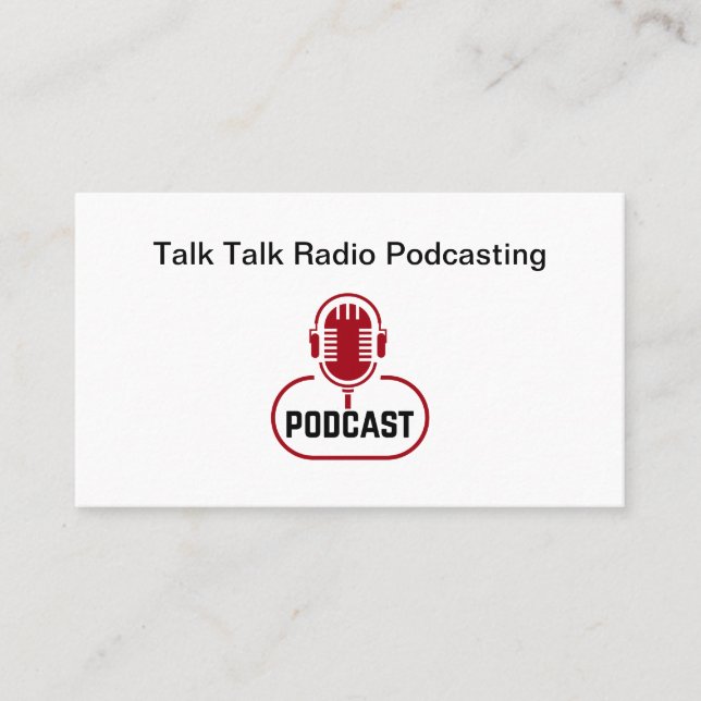 Radio Show Streaming Podcast Studio Visitkort (Framsida)