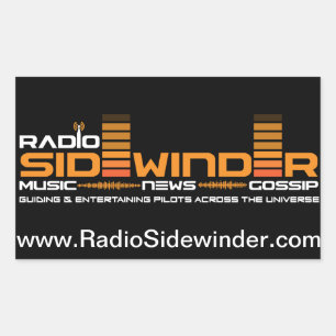 Radio Sidewinder lakan på klistermärken