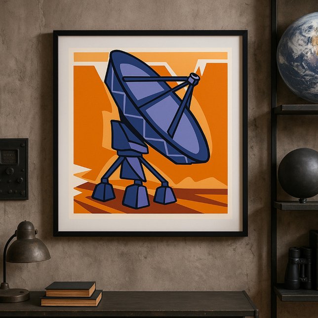 Radio Telescope Rymden Science Poster (Skapare uppladdad)