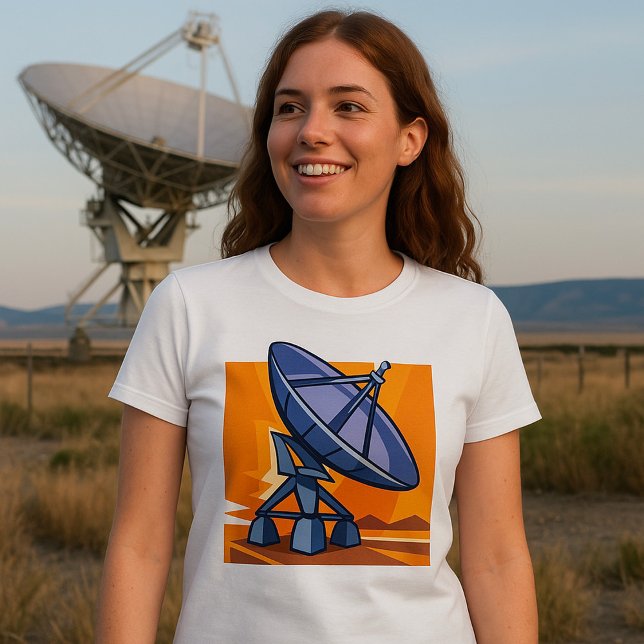 Radio Telescope Rymden Science T Shirt (Skapare uppladdad)