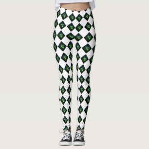 Radioactive Checkered Spider Leggings