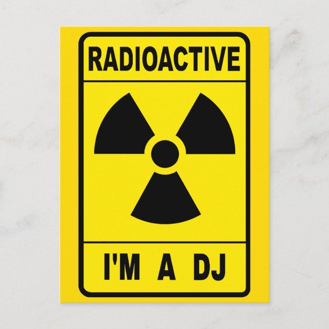 Radioactive DJ Vykort (Framsida)