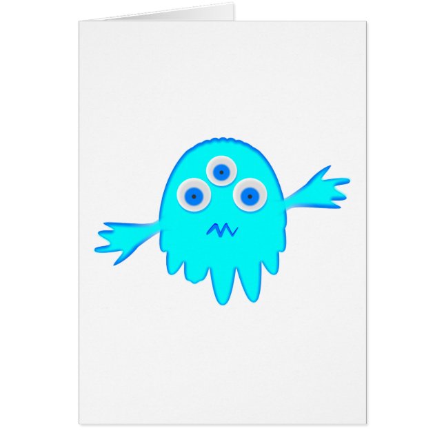 Radioactive Little Monster Hälsningskort (Framsidan)