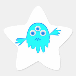 Radioactive Little Monster Stjärnformat Klistermärke