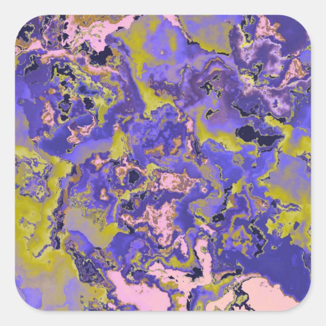 Radioactive Marble Fyrkantigt Klistermärke (Framsida)