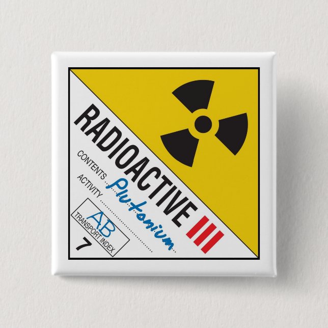Radioactive - Plutonium Knapp (Framsida)