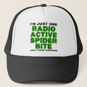 Radioactive Spider Bita Funny Boll Cap Hat Keps