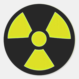 Radioactive Sticker Runt Klistermärke