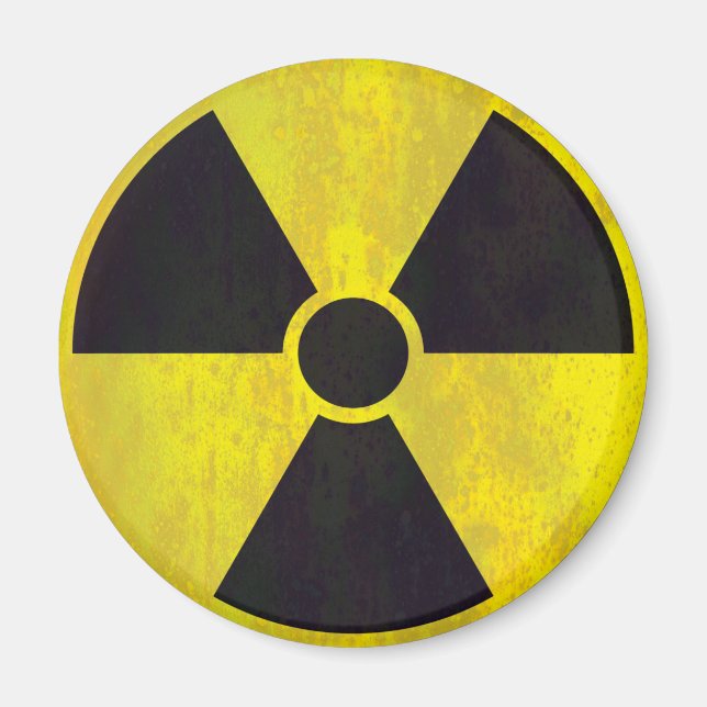 Radioactive Warning Sign | Coola Grunge Magnet (Framsidan)