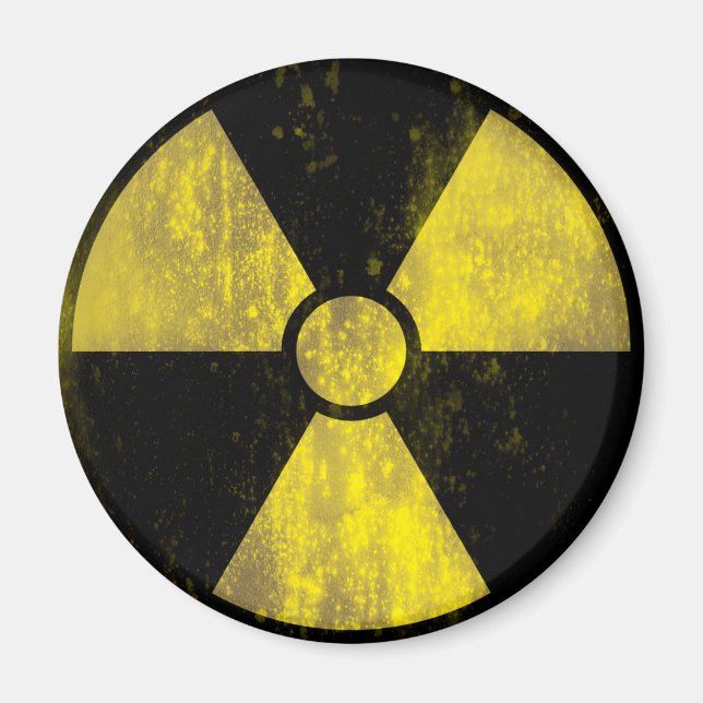 Radioactive Warning Sign | Coola Grunge Magnet (Framsidan)