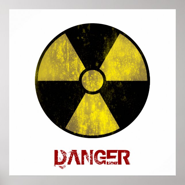 Radioactive Warning Sign | Coola Grunge Poster (Framsidan)