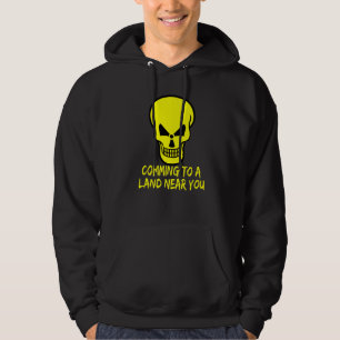 Radioactive Warning Skull från land nära Y Hoodie