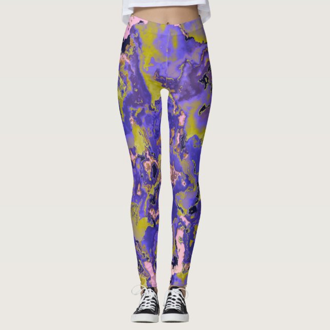 Radioaktiv marmor leggings (Framsida)