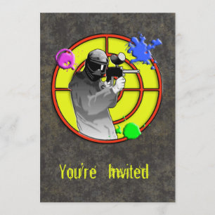 Radioaktiv neonPaintballskytt Inbjudningar
