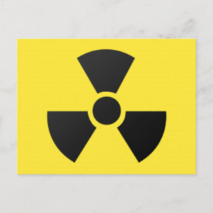 Radioaktiv strålningsatomatomatomatomsymbol vykort