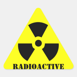 RADIOAKTIV symbolvarningsetikett Halloween-funktio Triangelformat Klistermärke