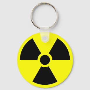 Radioaktiv varningskeychain nyckelring