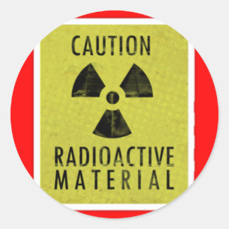 "radioaktiva material" runt klistermärke