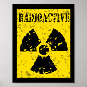 radioaktivt 4 RADIOAKTIVT VARNINGSSYMBOL SIGN GRAP Poster