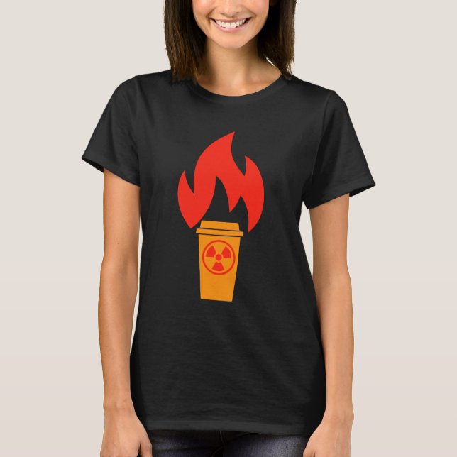 Radioaktivt kaffe t shirt (Framsida)