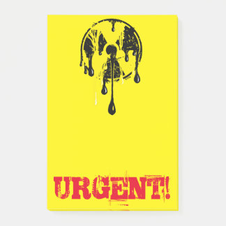 Radioaktivt kärn- härdsmältafarasymbol post-it block