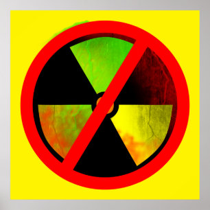 Radioaktivt No Nukes Anti-Nuclear Poster