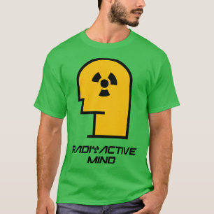 Radioaktivt slam med huvudform i Gult Färg T Shirt