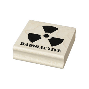 Radioaktivt symbol stämpel