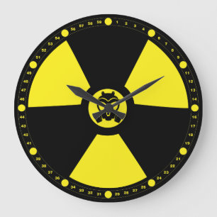 Radioaktivt symbol stor klocka