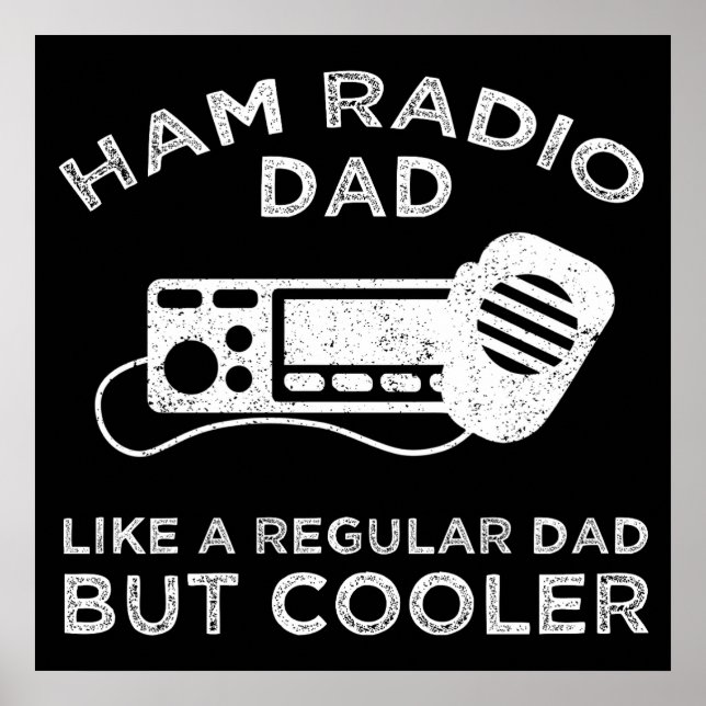 Radioamatörpappa - som en vanlig pappa men coolare poster (Framsidan)
