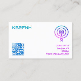 Radioanropskort med Anpassningsbar QR-kod Visitkort