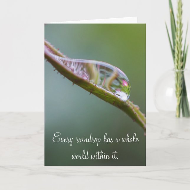 Radiodroppfoto Refleting Greeting Card tom Kort (Framsida)