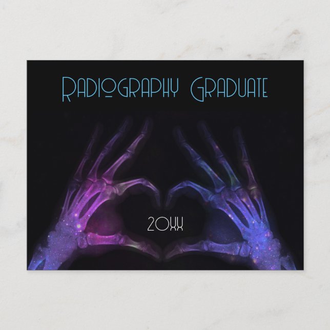 "Radiografi Student" Xray Heart Inbjudan Vykort (Framsida)