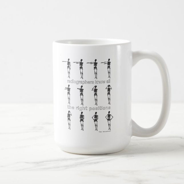 Radiographers vet att alla höger placerar kaffemugg (Höger)