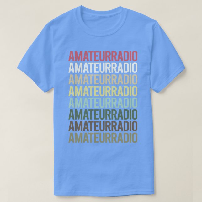 Radioham för färgstark text, amatörradio t shirt (Design framsida)