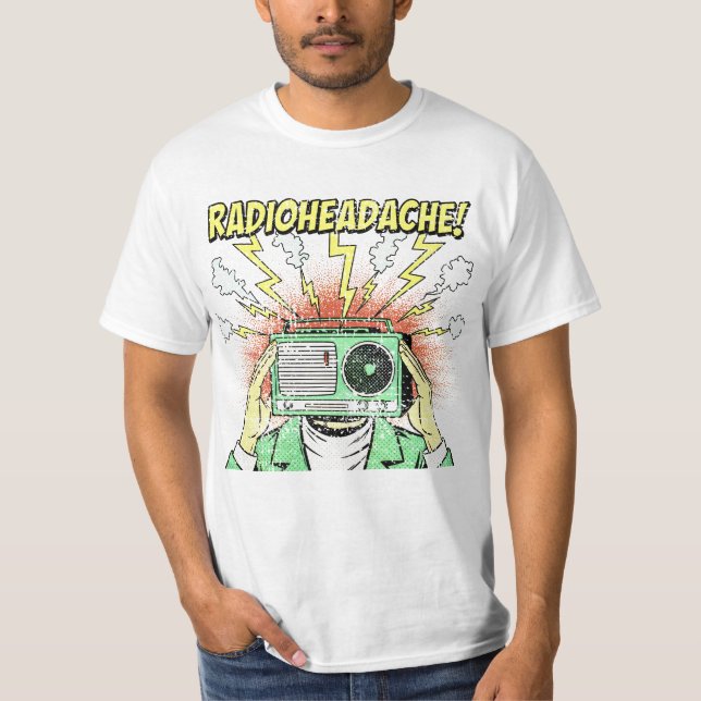 Radioheadache Vintage Retro T Shirt (Framsida)