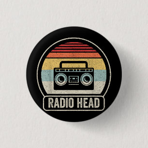 Radiohuvud för Retro Vintage Knapp