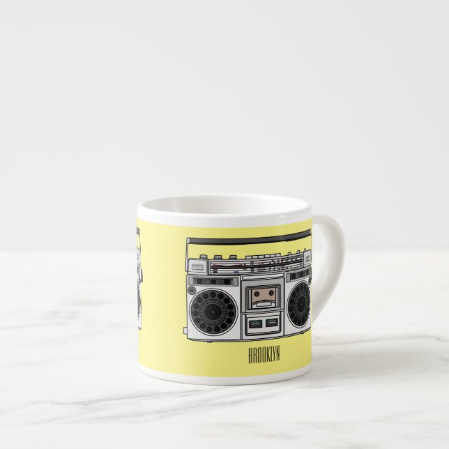 Radioillustration tecknad espressomugg (Framsida höger)