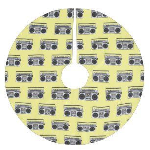 Radioillustration tecknad julgransmatta borstad polyester