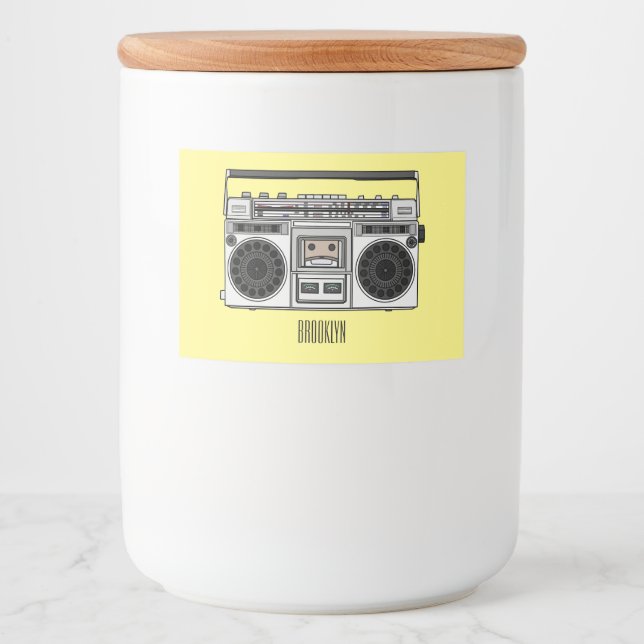 Radioillustration tecknad mat etiketter (Framsida)