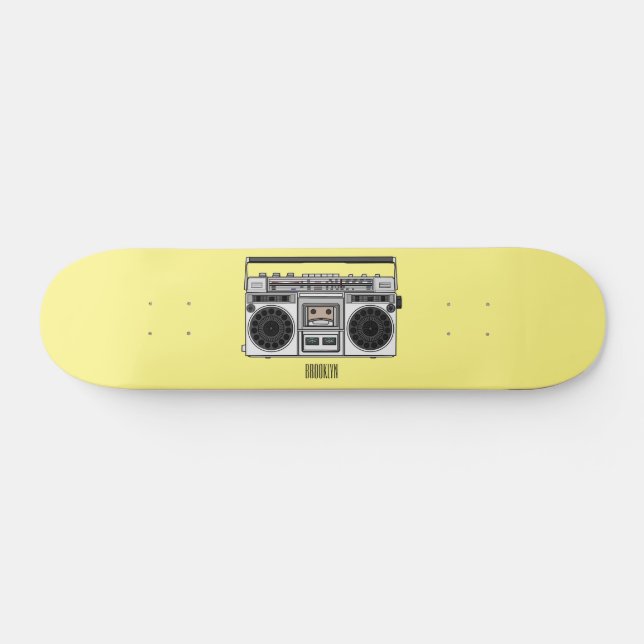 Radioillustration tecknad mini skateboard bräda 18,5 cm (Horz)
