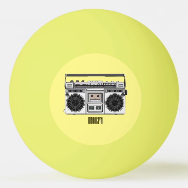 Radioillustration tecknad pingisboll (Framsidan)