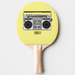 Radioillustration tecknad pingisracket
